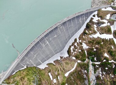 Aerial view of the Zell am See-Kaprun dam | © Zell am See-Kaprun Tourismus