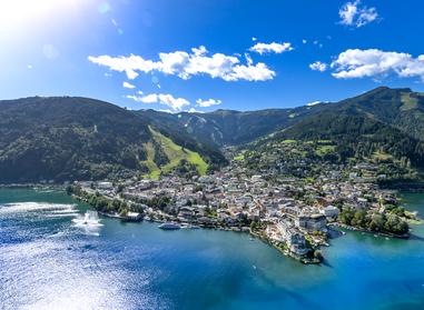Aerial view of the old town in Zell am See-Kaprun | © Zell am See-Kaprun Tourismus