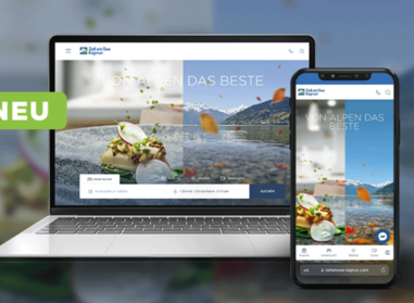 Web- und Digitalansicht der Startseite der neuen Website | © Zell am See-Kaprun Tourismus