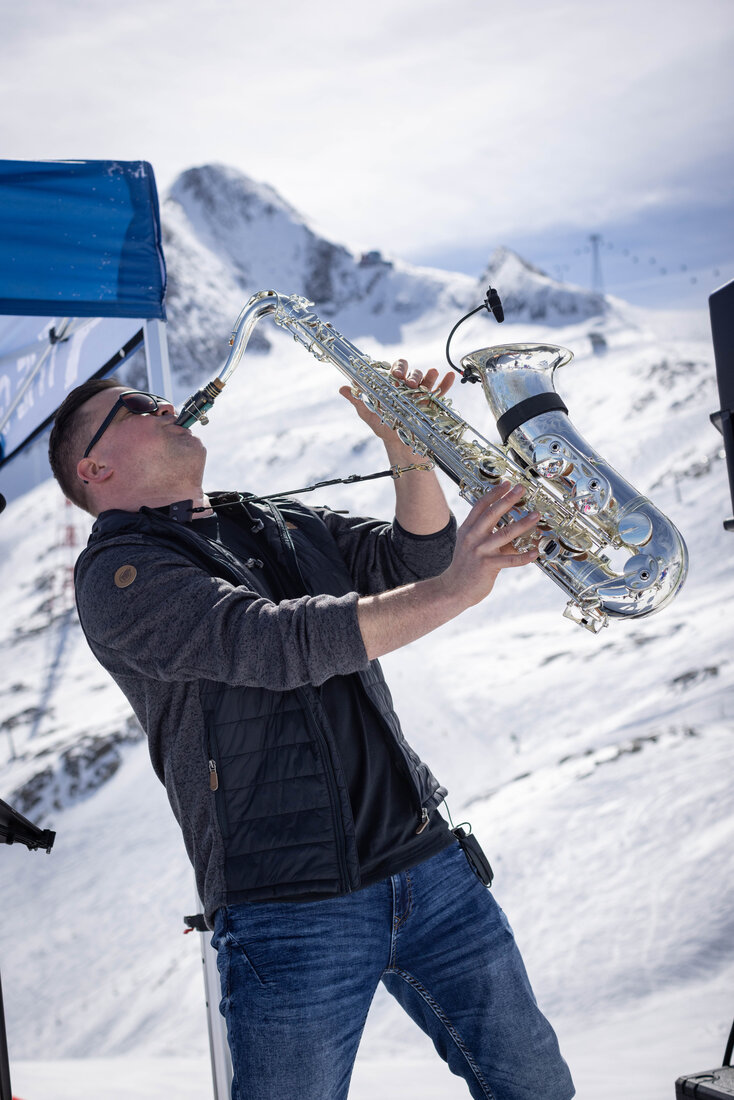 Peter Sax wrapped the high alpine ambience in a chill atmosphere | © Niki Faistauer