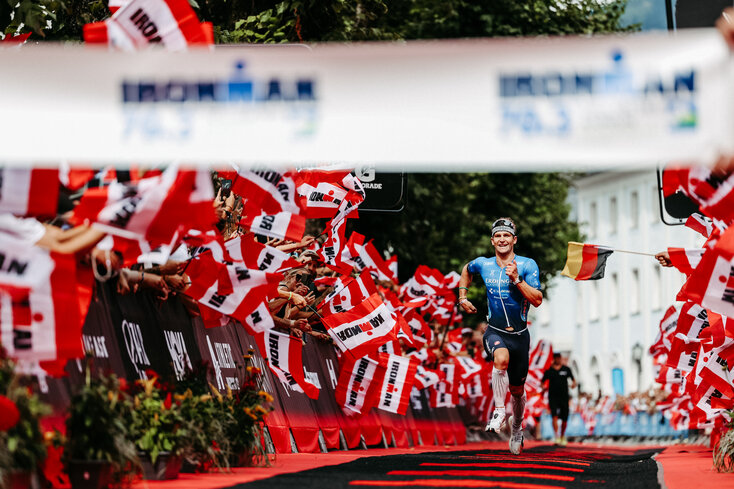 Winner Frederic Funk at the finish line | © Johannes Radlwimmer