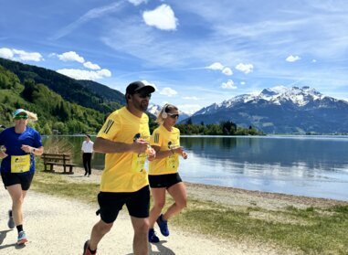 Sunshine and a breathtaking panoramic view at the Wings for Life App Run in Zell am See | © Zell am See-Kaprun Tourismus