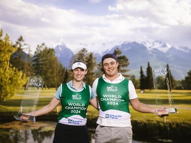Die Gewinner der Ski&Golf World Championships 2024: Antje Heissel (DE) und Fabian Gola (CH) | © Zell am See-Kaprun