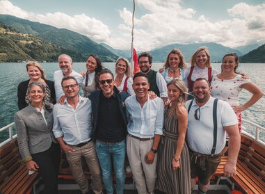 The participants and initiators celebrated the successful conclusion on board the Kaiserin Elisabeth on Lake Zell | © Zell am See-Kaprun Tourismus