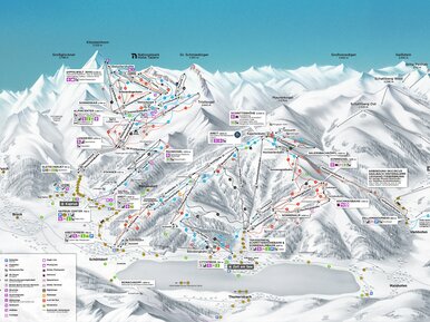 Region panorama ski map Zell am See-Kaprun Winter 2021/22 | © Zell am See-Kaprun Tourismus