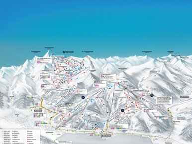 Region panorama ski map Zell am See-Kaprun Winter 2023/24 | © Zell am See-Kaprun